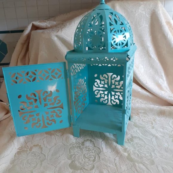 Other - Turquoise Blue Cage Home Accent